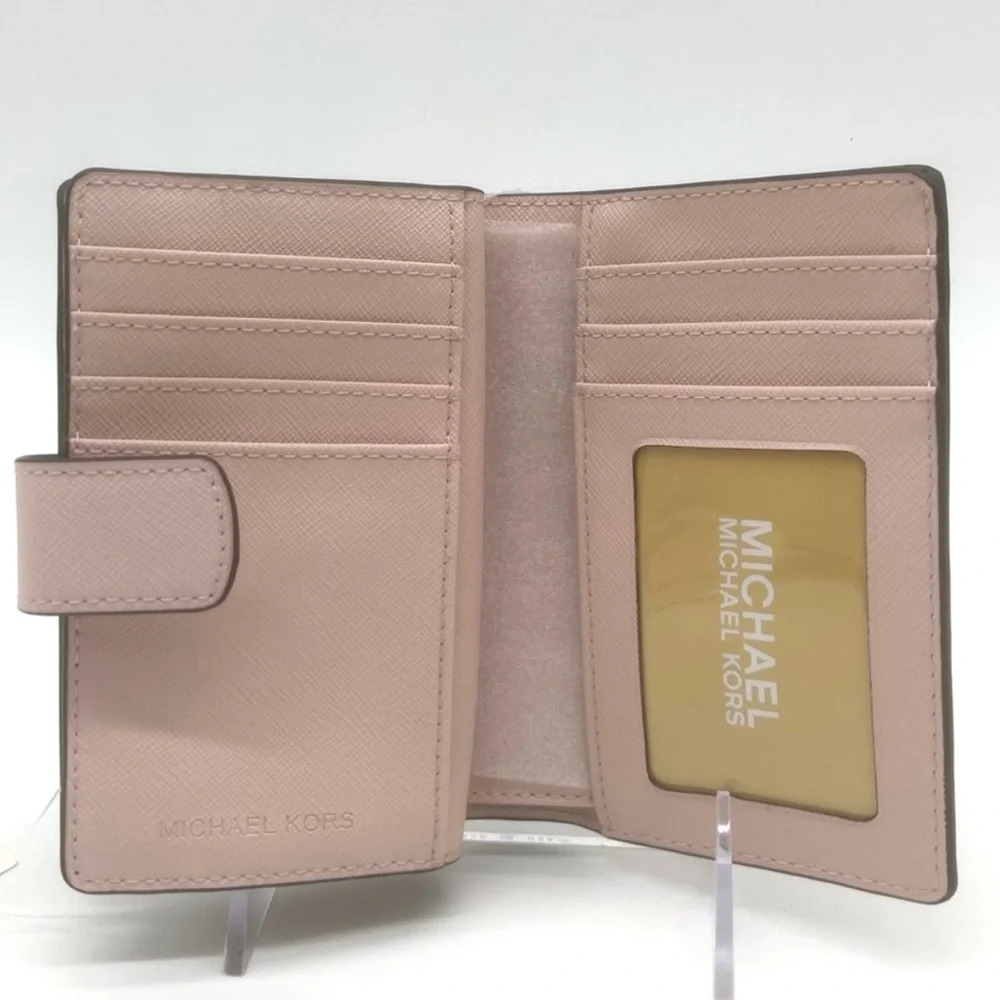 Michael Kors Medium Bifold Zip Chain Wallet Powder Blush (NWT) - Picture 6 of 8